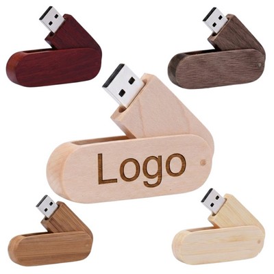 8GB USB 3.0 Wooden Swivel Flash Drive (No Box)