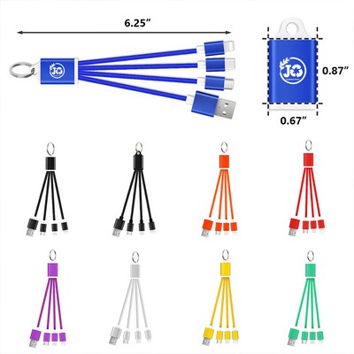 3" 1 Keychain Charger Cable