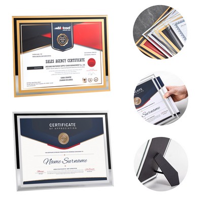 Crystal Glass Certificate Frame Size9.8"×13.3"