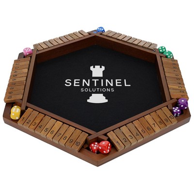 6 Player Shut the Box - Walnut Color