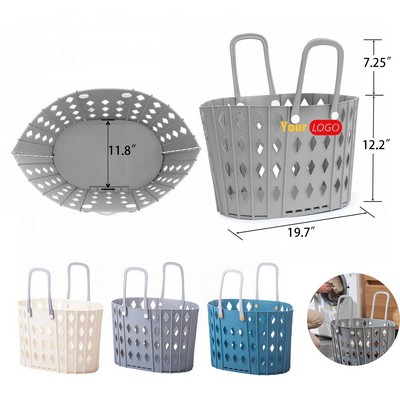 45L Foldable Plastic Laundry Basket with Collapsible Design