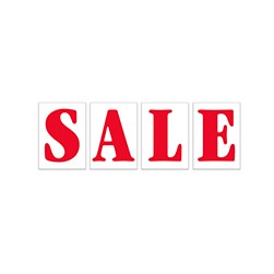 White & Red "SALE" Underhood Sign Kit