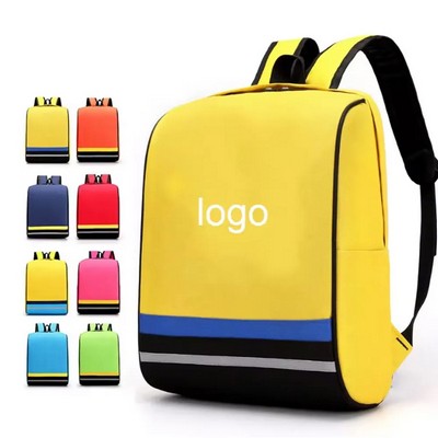 Custom Kids School Backpack with Reflective Stripes