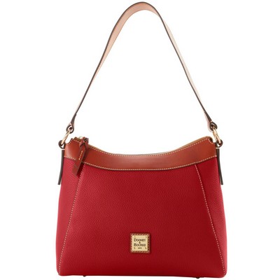Dooney & Bourke Red Pebble Grain Large Raina Hobo Bag