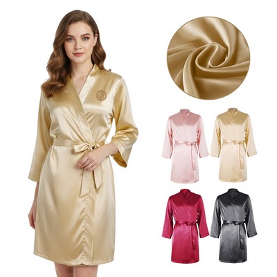 Custom Luxury Silky Satin Robe