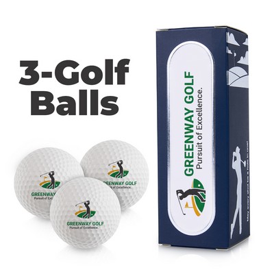 Professional 3-Ball Golf Sleeve with Custom Gift Case
