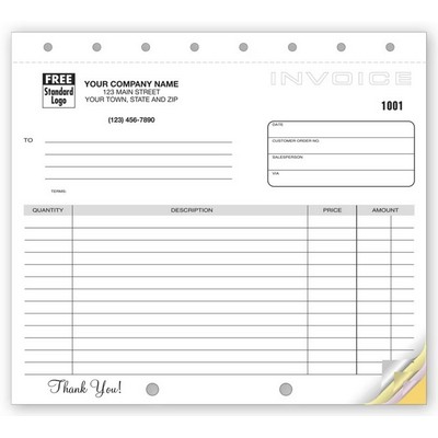 Invoices Forms - Small Lined, Classic Design (4 Part)
