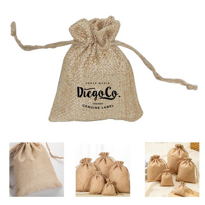 Rough Jute Burlap Pouch