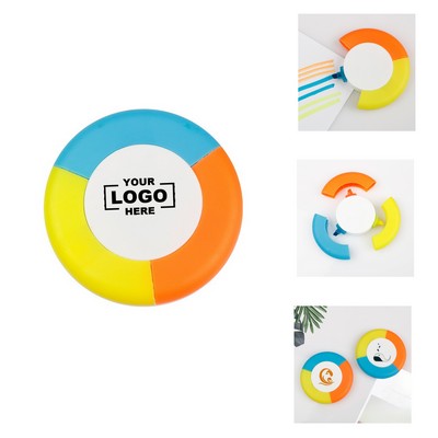 Portable 3-Color Round Highlighter