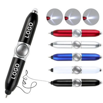LED Light Fidget Spinner Ballpoint Pen