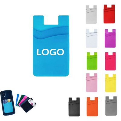 Dual Pocket Silicone Phone Wallet