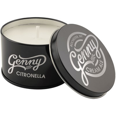 5.3 oz. Citronella Candle in a Black Metal Tin