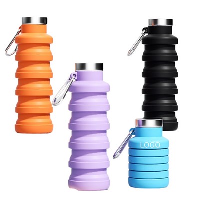 Silicone Collapsible Travel Water Bottle 550ml