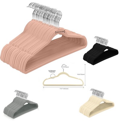 17.5 X 9.06" Basics Slim Velvet Non-Slip Suit Clothes Hangers
