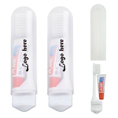 Travel Disposable Folding Toothbrush With Toothpaste