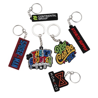 Custom Shape 3D Rubber PVC Keychain