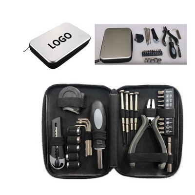 Metal Tin Case Hardware Tool Kit