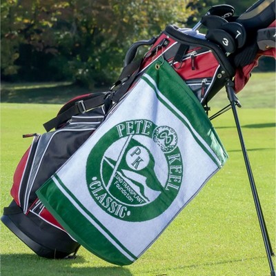Sublimated Plush Microfiber Golf Towel w/Grommet & Carabiner (12"x 20")