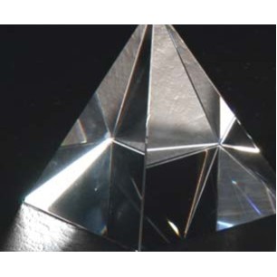 Crystal Pyramid Paperweight (2 3/8"x2 3/8"x2 3/4") - Large