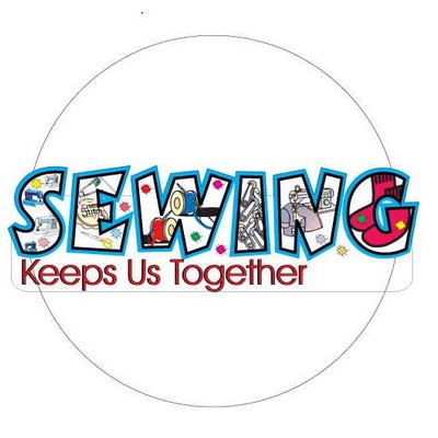 Sewing Slogan Acrylic Coaster w/Felt Back