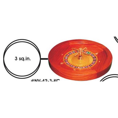 Roulette Table Key Chain w/Clear Mirrored Back (3 Square Inch)