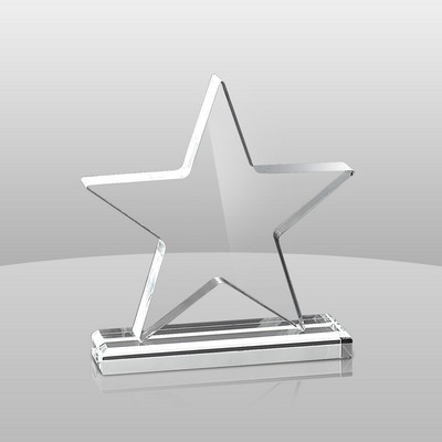Clear Star Award w/Base (7"x5"x2")