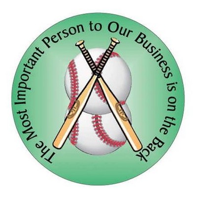 Baseballs & Bats Round Photo Hand Mirror (2½" Diameter)