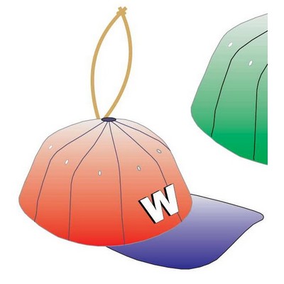 Baseball Cap Ornament w/ Black Back (8 Square Inch)