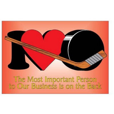 I Love Hockey Photo Hand Mirror (2"x3")