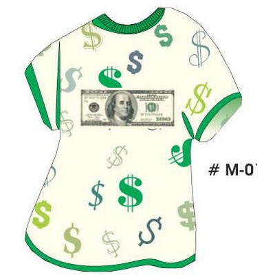 Hundred Dollar Bill T-Shirt Acrylic Coaster w/Felt Back