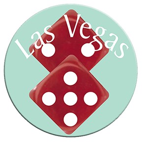 Las Vegas Dice Photo Hand Mirror (2½" Diameter)
