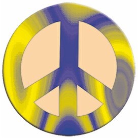 Peace Sign Magnet w/ Full Magnetic Back (4 Square Inch)