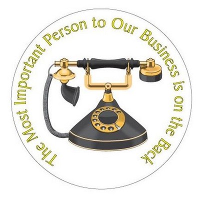 Old Fashion Telephone Photo Hand Mirror (2½" Diameter)