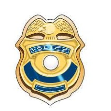 Police Badge Promotional Magnet w/ Strip Magnet (3 Square Inch)