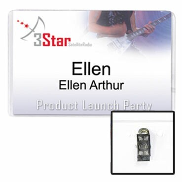 Preferred Vinyl Name Tag Holder w/ Clip (4"x2 1/2")