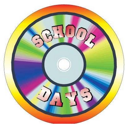 School Days Disc Round Badge w/ Bar Pin (2 1/2" Diameter)