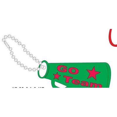 Megaphone Promotional Key Chain w/ Black Back (3 Square Inch)