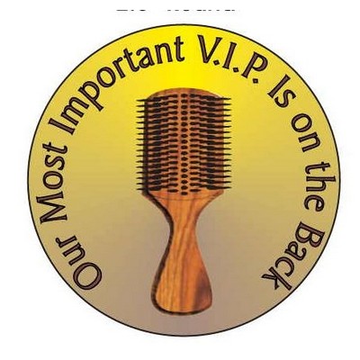 Hair Brush Round Hand Mirror (2½" Diameter)