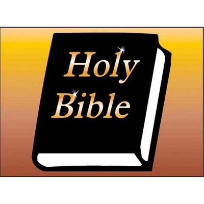 Holy Bible Rectangle Badge w/ Bar Pin (2"x3")