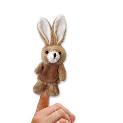 Custom Brown Bunny Finger Puppet