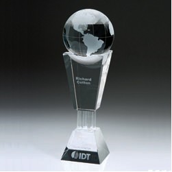 Crystal Best Globe Trophy