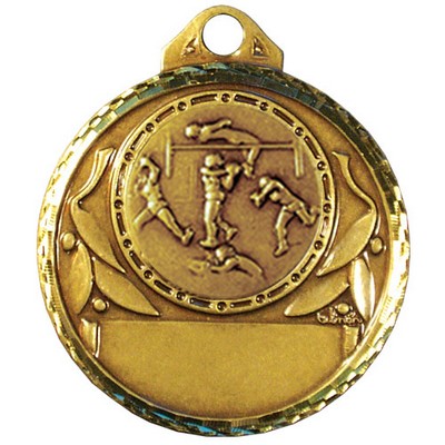 Stock Diamond Struck 2" Medal- Track & Field Female