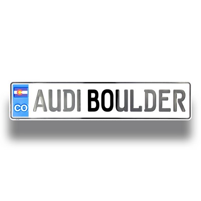 Custom Embossed European License Plate (4 1/2"x20 1/2")
