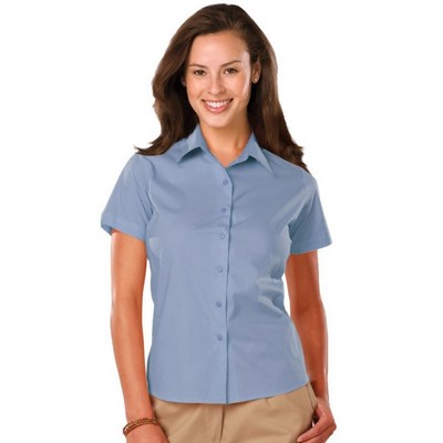 Ladies' Short Sleeve Stretch Poplin Shirt