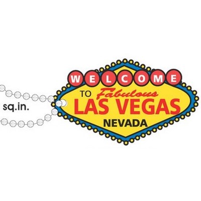 Welcome to Las Vegas Sign Promotional Key Chain w/ Black Back (10 Square Inch)