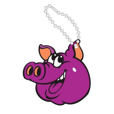 Pig Promotional Line Key Chain w/Black Back (10 Square Inch)