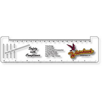 .030 Clear Plastic Logbook Ruler, Stock Shape LBR8 (2.25"x8.5"), Spot Color