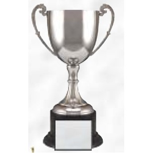 8 3/4" Tuscany Series Metal Trophy Cup Mounted on Synthetic Base