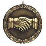 Medal, "Hand Shake" - 2"
