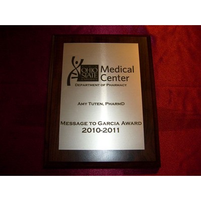 7"x9" Wooden Plaque with 5"x7" Engraved Plate